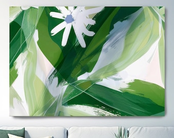 Abstract Floral Dance-3, Floral painting, Contemporary Botanical Abstract, Floral Art, Floral Wall Art, Flowers Canvas Print