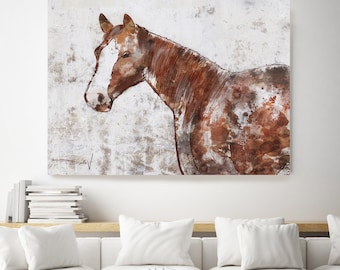 Your Horse, Horse Paintings On Canvas Beautiful Horse Abstract Horse Home Decor Horse Canvas Art Print Rustic Horse Farmhouse Wall Decor