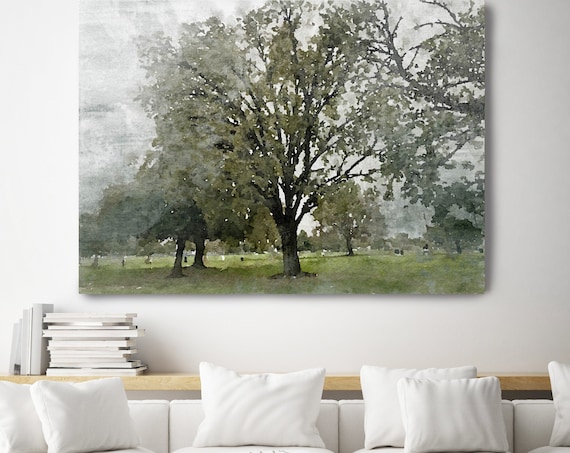 Forest Landscape painting, landscape watercolor Landscape Painting Canvas Print Landscape Art, Landscape Painting Print Trees Wall Art