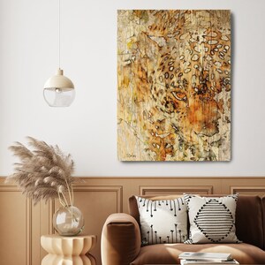 Tiger Canvas Art Print | Tiger Abstract Wall Art | Farmhouse Painting | Minimalist Wall Art | Animal Wall Art | Tiger Decor
