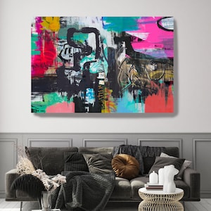 The Ability to Integrate, Street Art, Graffiti Art Print, Graffiti on canvas Street Art Painting Print on Canvas Graffiti Canvas Art Print