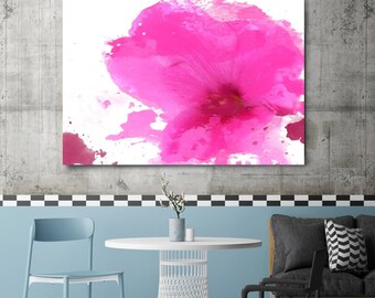 Expression of Pink. Floral Pink Painting, Pink Abstract Contemporary Canvas Art Print up to 72" by Irena Orlov