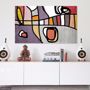 Arte moderno de mediados de siglo, Arte en lienzo de mediados de siglo, Arte abstracto, Arte contemporáneo, Arte moderno, Decoración de pared de mediados de siglo, Pintura de mediados de siglo