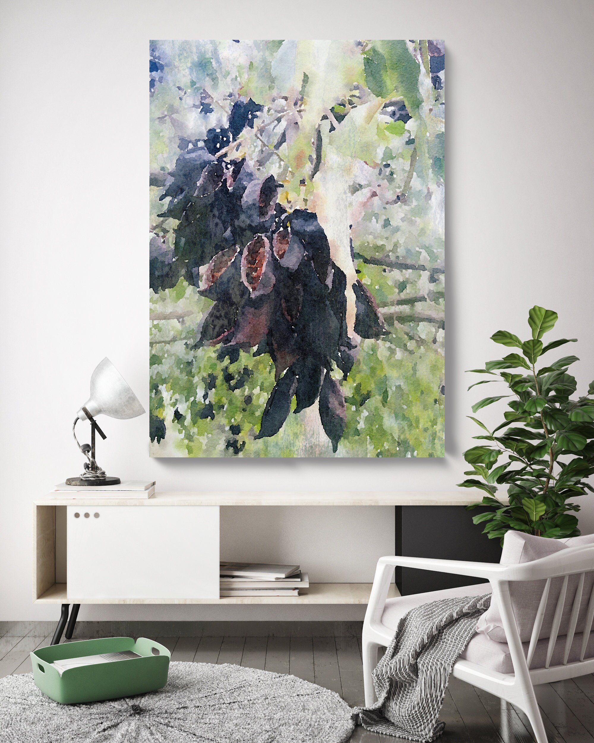 Trees Wall Art Trees Canvas Print Trees Large Wall Decor Trees Canvas Forest Wall Art Scenery Nature Forest Trees Contrast Black