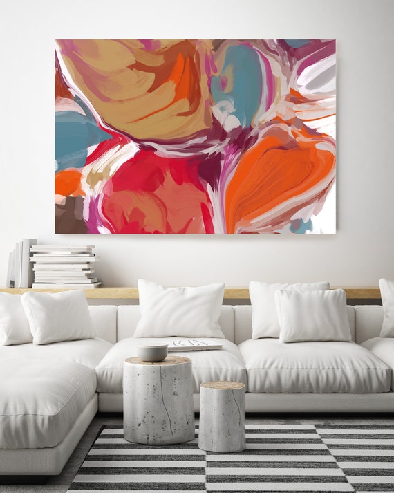 Orange brightens, Orange Large abstract painting Original abstract painting Canvas painting Canvas Print Original painting Large Wall Art