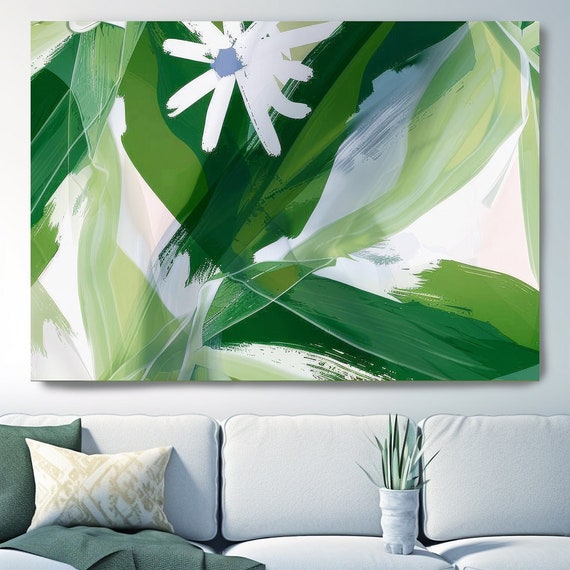 Abstract Floral Dance-3, Floral painting, Contemporary Botanical Abstract, Floral Art, Floral Wall Art, Flowers Canvas Print