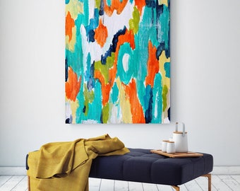 Eastern Magic. Abstract Paintings Art, Wall Decor, Extra Large Abstract Colorful Contemporary Canvas Art Print up to 72" by Irena Orlov