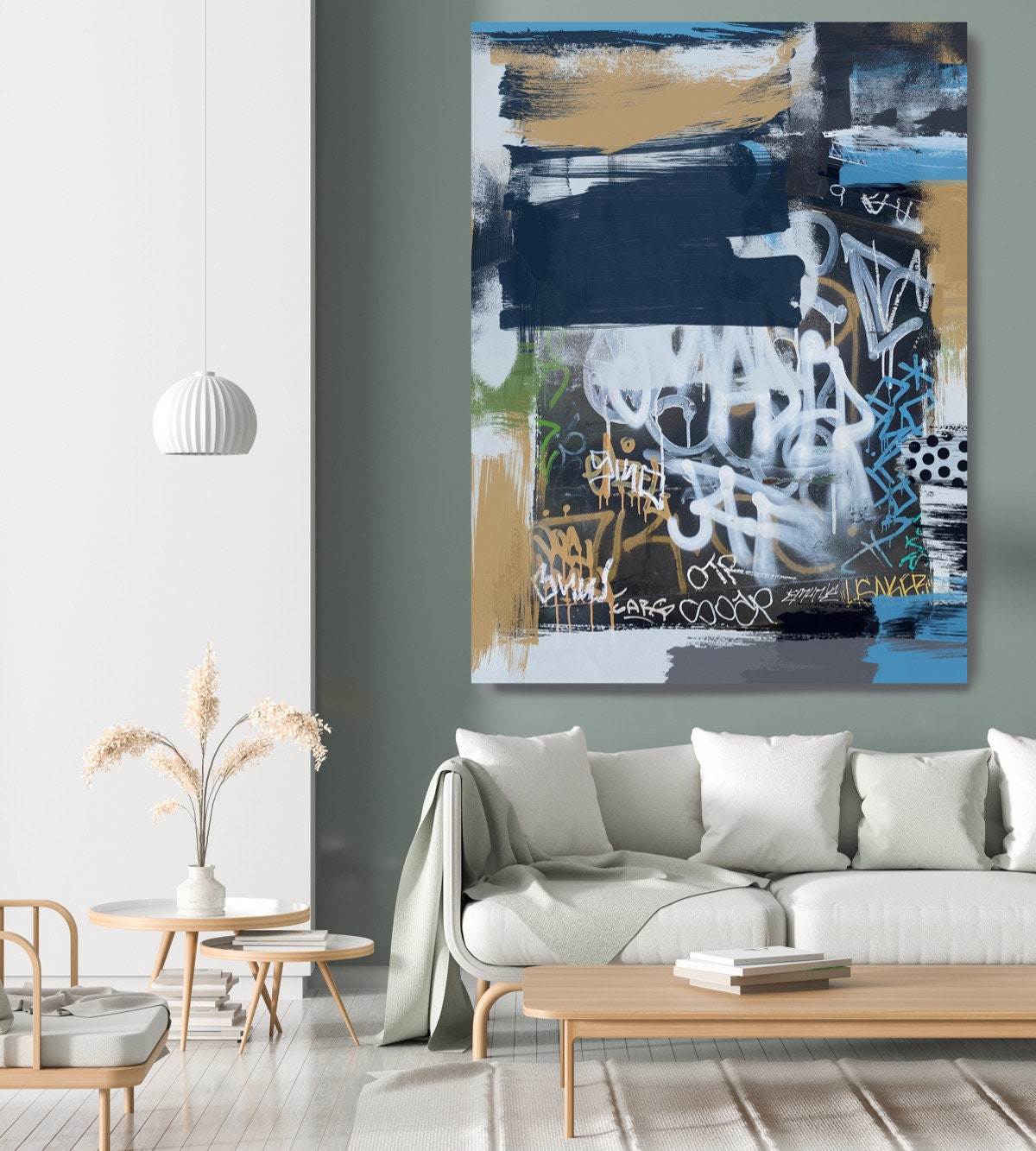 The unifying themes, Street Art, Graffiti Wall Art Blue Street Art