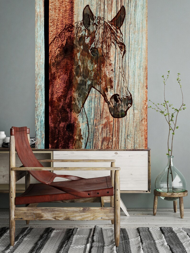 Orange Horse. Extra Large Horse Unique Horse Wall Decor Etsy