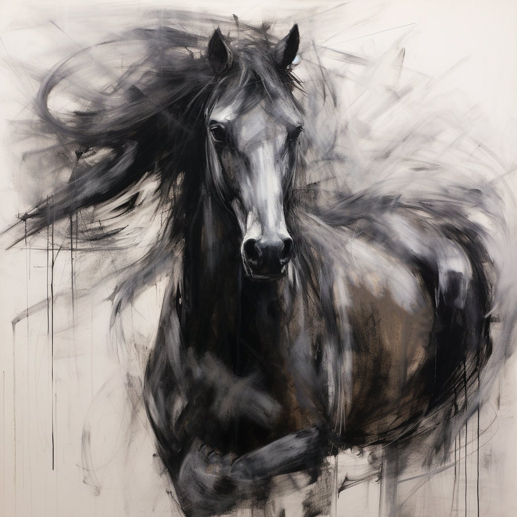公式直営通販サイト 速達発送 White Horses キャンバスアート 61x41cm