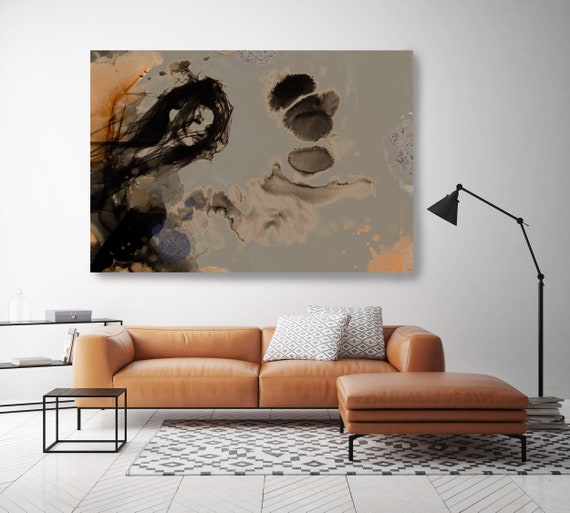 On the cloud, Figurative painting, LARGE Giclee print, Woman painting print, Abstract print, Sensual woman print, Modern wall art, Neutral