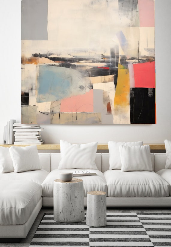 Contemporary Landscape Art, Minimalist Landscape Painting Contemporary Landscape Art Conceptual Landscape Canvas Print, Cycle 5