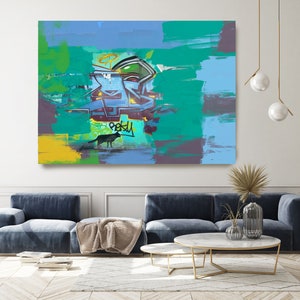 Offloading Cognition, Street Art, Graffiti Art Print, Graffiti on canvas Street Art Print on Canvas Graffiti Canvas Art Print