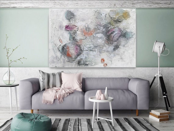 Organic movement 2. Abstract Paintings Art, Wall Decor, Extra Large Abstract Colorful Contemporary Canvas Art Print up to 72" by Irena Orlov