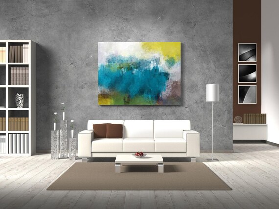 Color harmony N 28. Abstract Paintings Art, Wall Decor, Extra Large Abstract Colorful Contemporary Canvas Art Print up to 72" by Irena Orlov