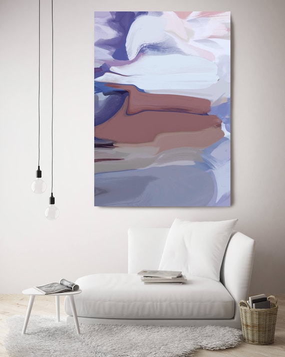 A Winter Poem. Abstract Paintings Art, Wall Decor, Extra Large Abstract Colorful Contemporary Canvas Art Print up to 72" by Irena Orlov