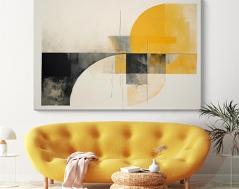 Mid Century Wall Art Decor | Form and Flow-1 | Modern Abstract Wall Art Prints | Large Mid Century Abstract Prints | Abstract Art