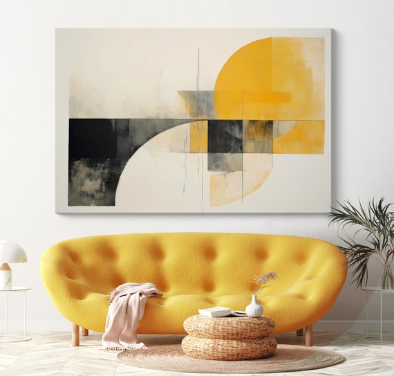 Mid Century Wall Art Decor | Form and Flow-1 | Modern Abstract Wall Art Prints | Large Mid Century Abstract Prints | Abstract Art