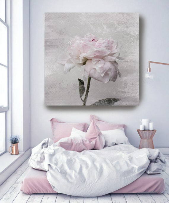 Romantic Pink Gray Peony - Shabby Chic 8-3. Peonies, Pink, Pink Floral Fine Art Photograph, Still Life, Large Wall Art up to 50"