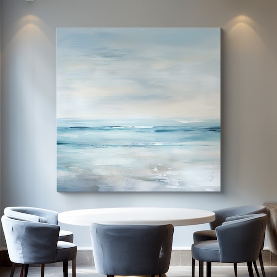 Coastal Serene Collection, Oceanic Dreams 345 / Ocean Wave Canvas Print, Large Wall Art, Abstract Beach Canvas Print, Custom Sea Wall Art