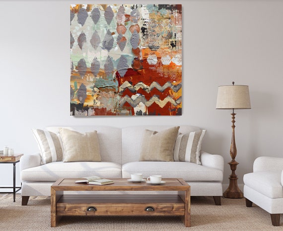 Turn Up the Power, Abstract Painting Canvas Print, Abstract Painting, Oversized Art, Art Paint