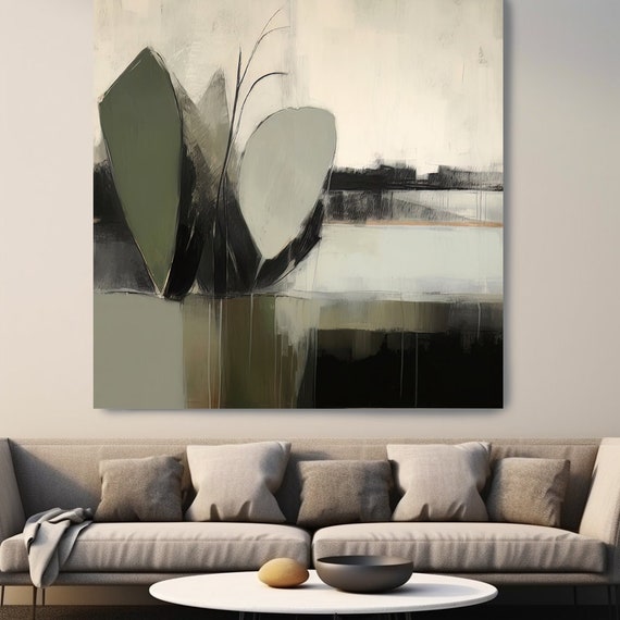 Minimalist Landscape Painting, Contemporary Landscape Art, Conceptual Landscape Canvas Print, The May Contemporary Landscape 2