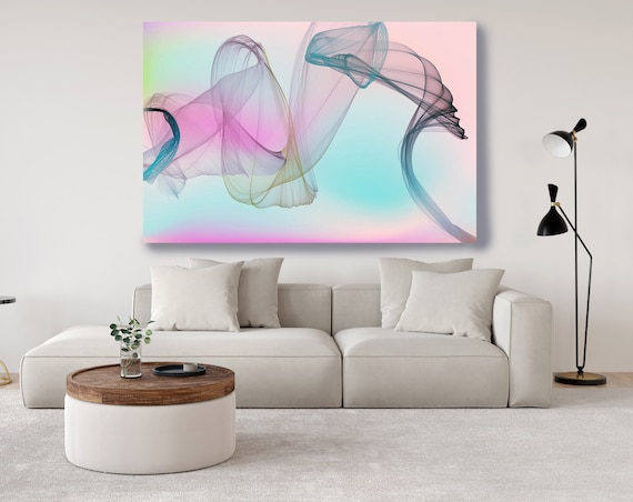 Pink Abstract Gradient Flow Modern Abstract Wall Art Decor Abstract Canvas Print Modern Trendy Wall art Luxury Abstract Painting, Minimalist