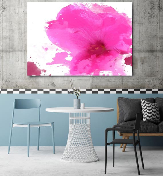 Expression of Pink. Floral Pink Painting, Pink Abstract Contemporary Canvas Art Print up to 72" by Irena Orlov