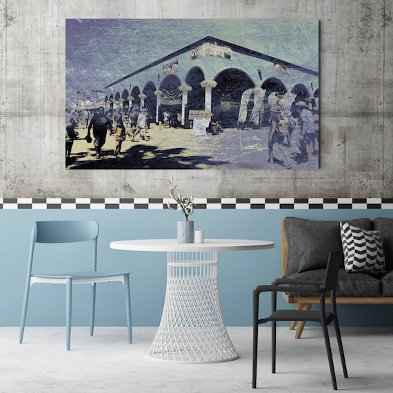 The true pulse of Venice beat.. Extra Large Architectural Canvas Art Print. Rustic Brown URBAN Canvas Art Print up to 72" by Irena Orlov