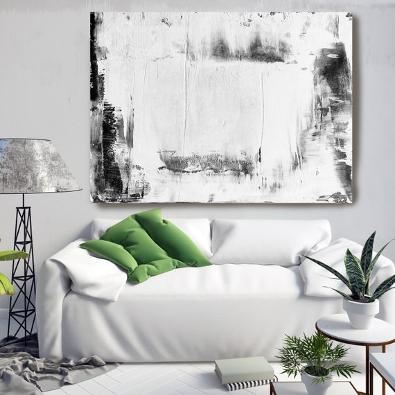 Snow White 1, White Abstract Painting Modern Art Abstract Painting Extra Large Painting Extra Large Abstract Canvas Art Print Minimalist