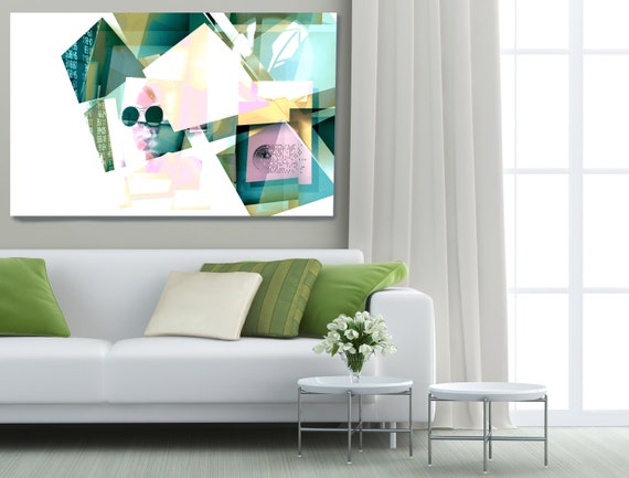 Robinhood Financial Market Moments Wall Street Art Contemporary Abstract Canvas, Stock Market Art, Green Robinhood Crypto 3, Art Print