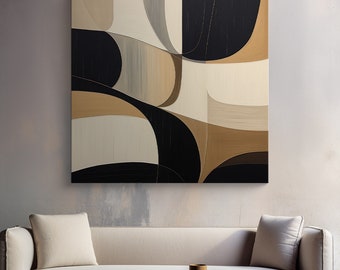 Midcentury Mod Abstraktionen-35, Zeitgenössische Midcentury Kunst, Midcentury moderne Kunst, Wohnzimmer Kunst, Midcentury Leinwanddruck