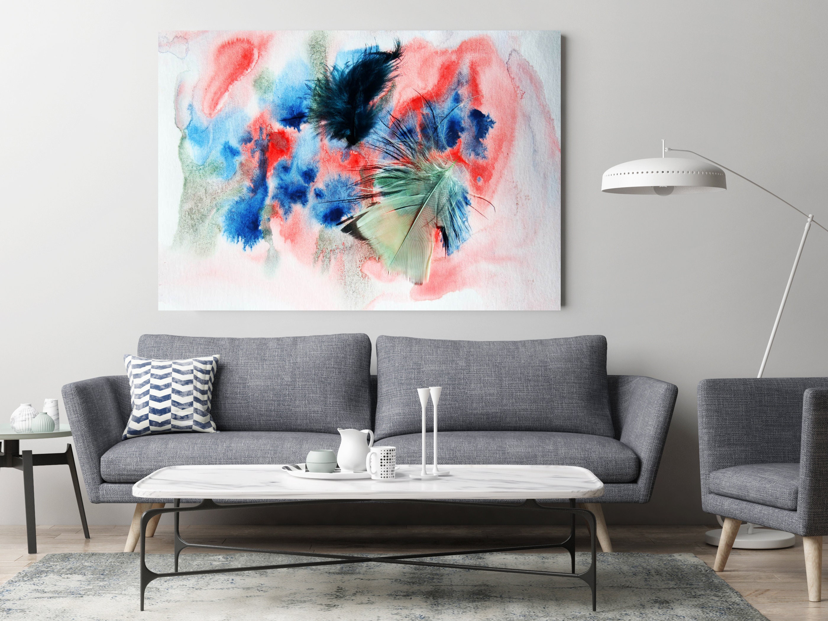 Elegante bunte Federn 3 Rot Blaue Feder Fotografie Extra | Etsy