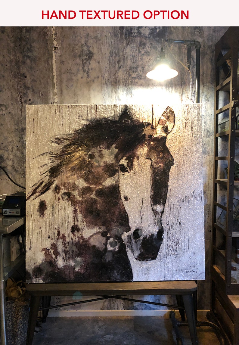 Horse. Horse Art Large Canvas Horse Art Farmhouse Etsy