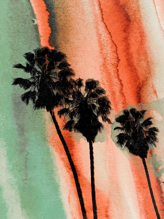 Los Angeles Palms.  Canvas Print by Irena Orlov 40x30"