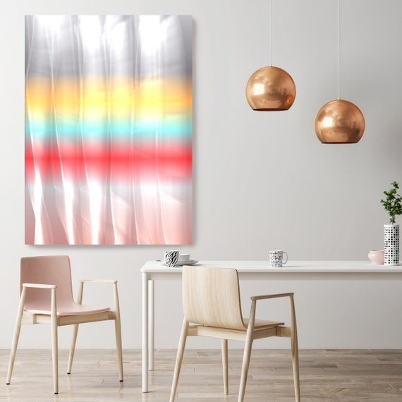 Mysterious Light 15, Neon Red Blue Yellow Pink Contemporary Wall Art, Extra Large New Media Canvas Art Print up to 72" by Irena Orlov