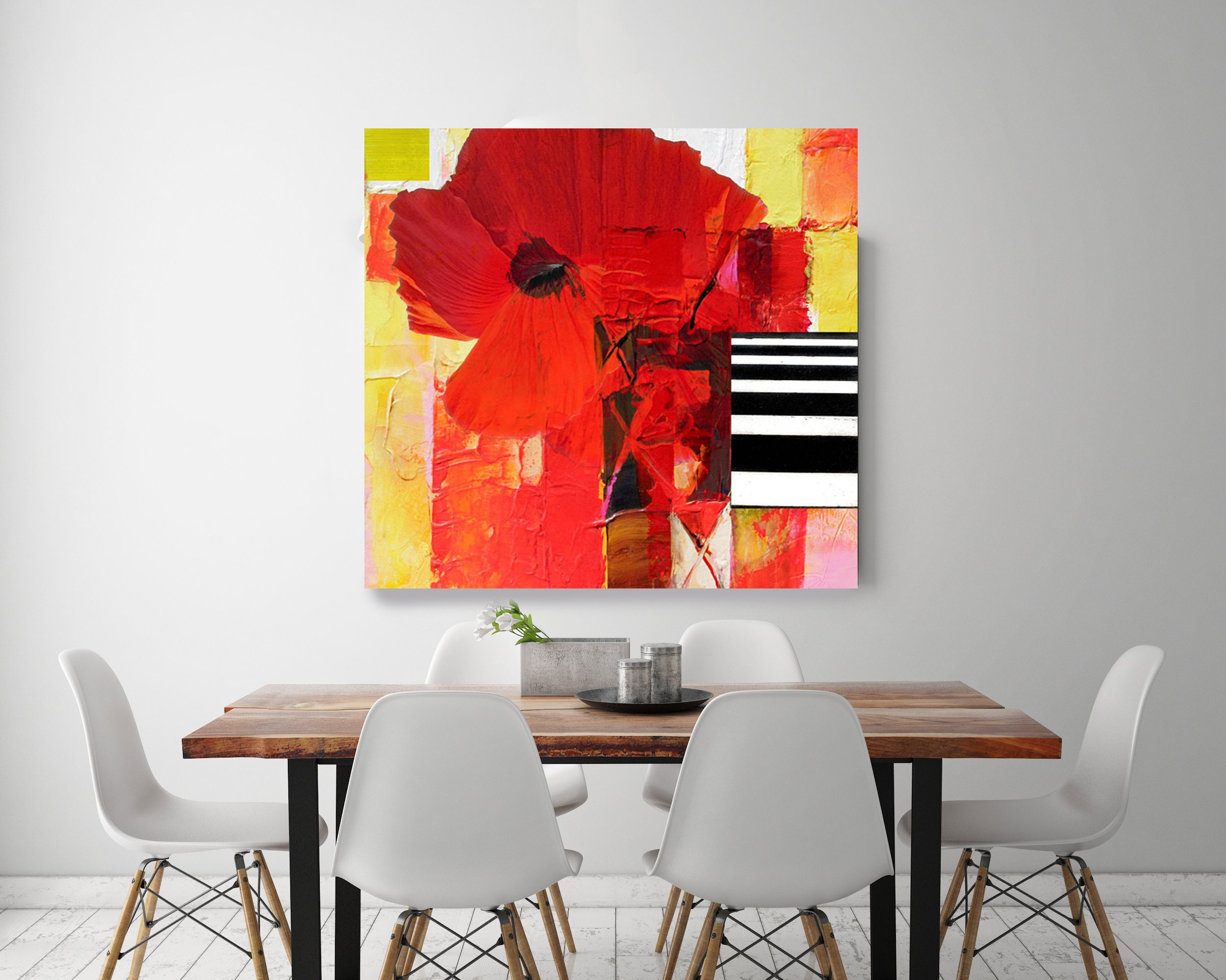 Floral Painting Red  floral affection Large Abstract Colorful Contemporary Canvas Art Print up to 72 by Irena Orlov Red Abstract Art