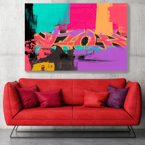 Street Art Project 6, Street Art Graffiti Art Print Graffiti on canvas Street Art Painting Print Canvas Graffiti Canvas Art Print