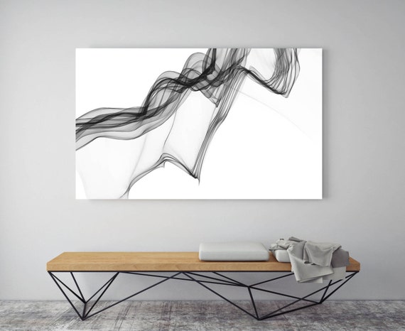 ORL-7294 Abstract Expressionism in BW 15. Abstract Black and White, Wall Decor, Large Contemporary Canvas Art Print up to 72" by Irena Orlov