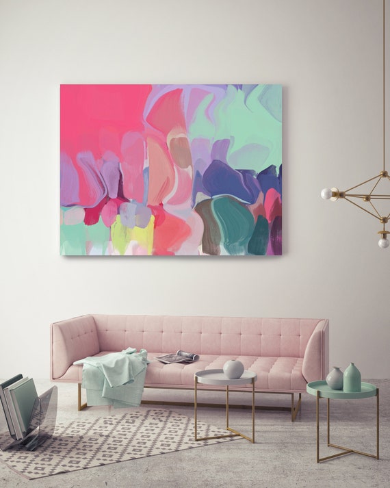 Unsung Melodies. Abstract Paintings Art, Wall Decor, Extra Large Abstract Colorful Contemporary Canvas Art Print up to 72" by Irena Orlov