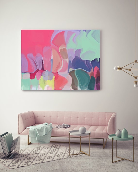 Unsung Melodies. Abstract Paintings Art, Wall Decor, Extra Large Abstract Colorful Contemporary Canvas Art Print up to 72" by Irena Orlov