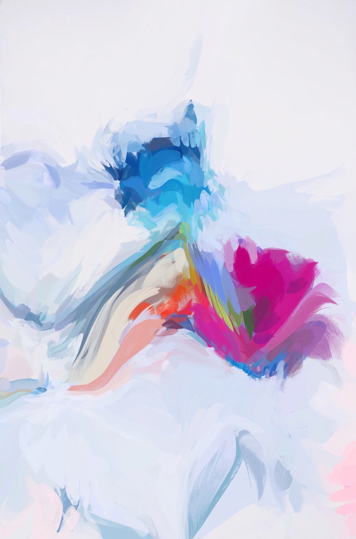 Clarity Purple Blue Abstract Painting Abstract Purple Blue Etsy