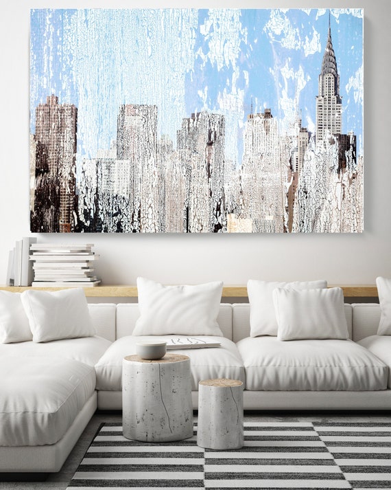 Chrysler Building New York Art Deco 2, Cityscape Art, Urban Art, City Wall Art, Urban Wall Art,Large Painting City, Urban Canvas Art Print