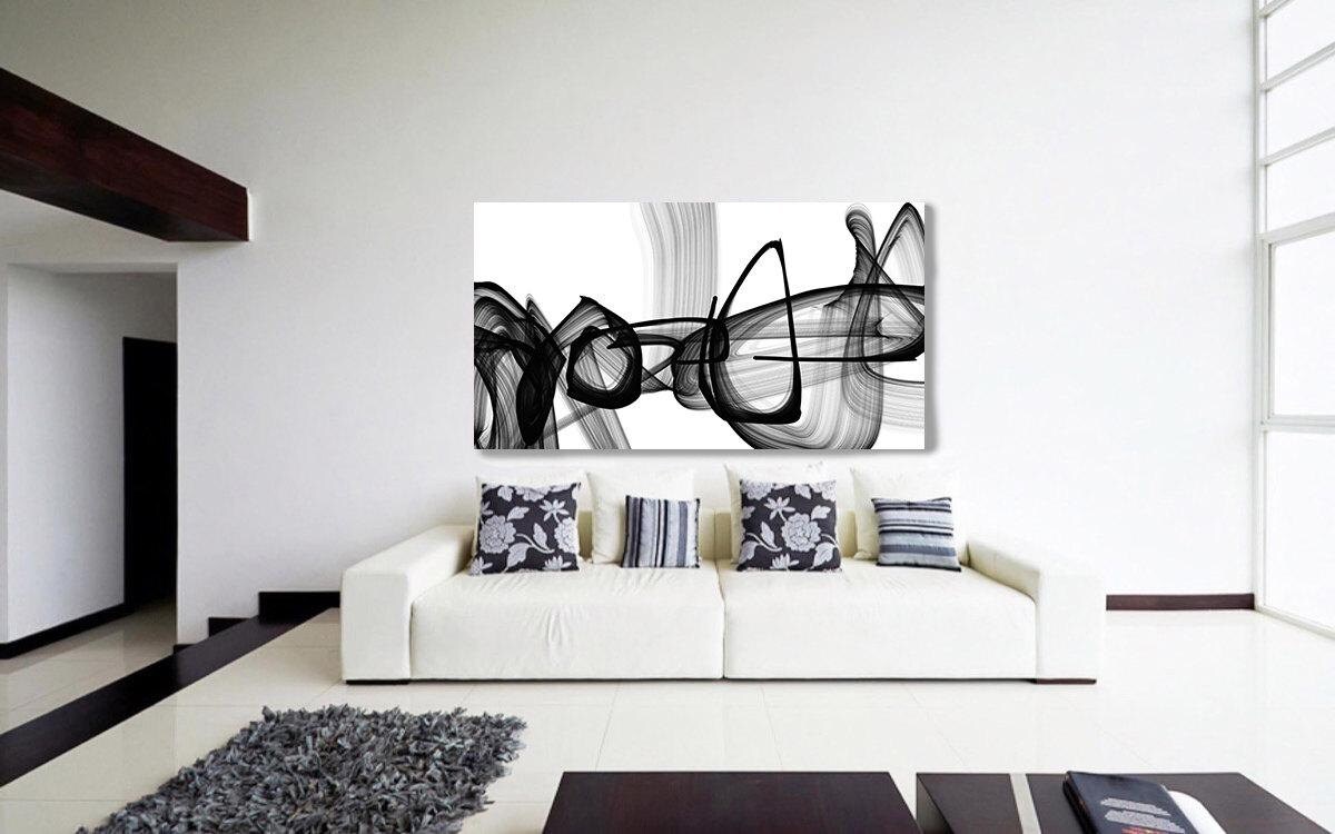 Black and White Wall Art Original Artwork Home Decor Wall | Etsy
