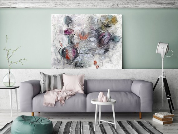 Organic movement. Abstract Paintings Art, Wall Decor, Extra Large Abstract Colorful Contemporary Canvas Art Print up to 72" by Irena Orlov