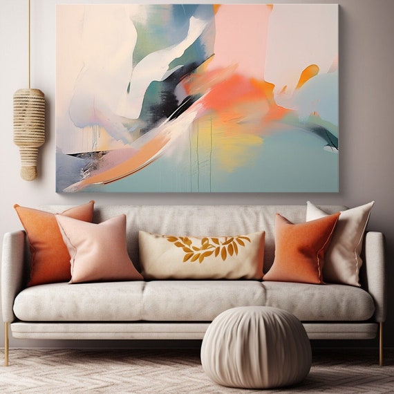 Vibrant Equilibrium-8 Canvas Print by Irena Orlov - Abstract Muted Colors Wall Art, Contemporary Home Decor, Living Room Art, Large Abstract