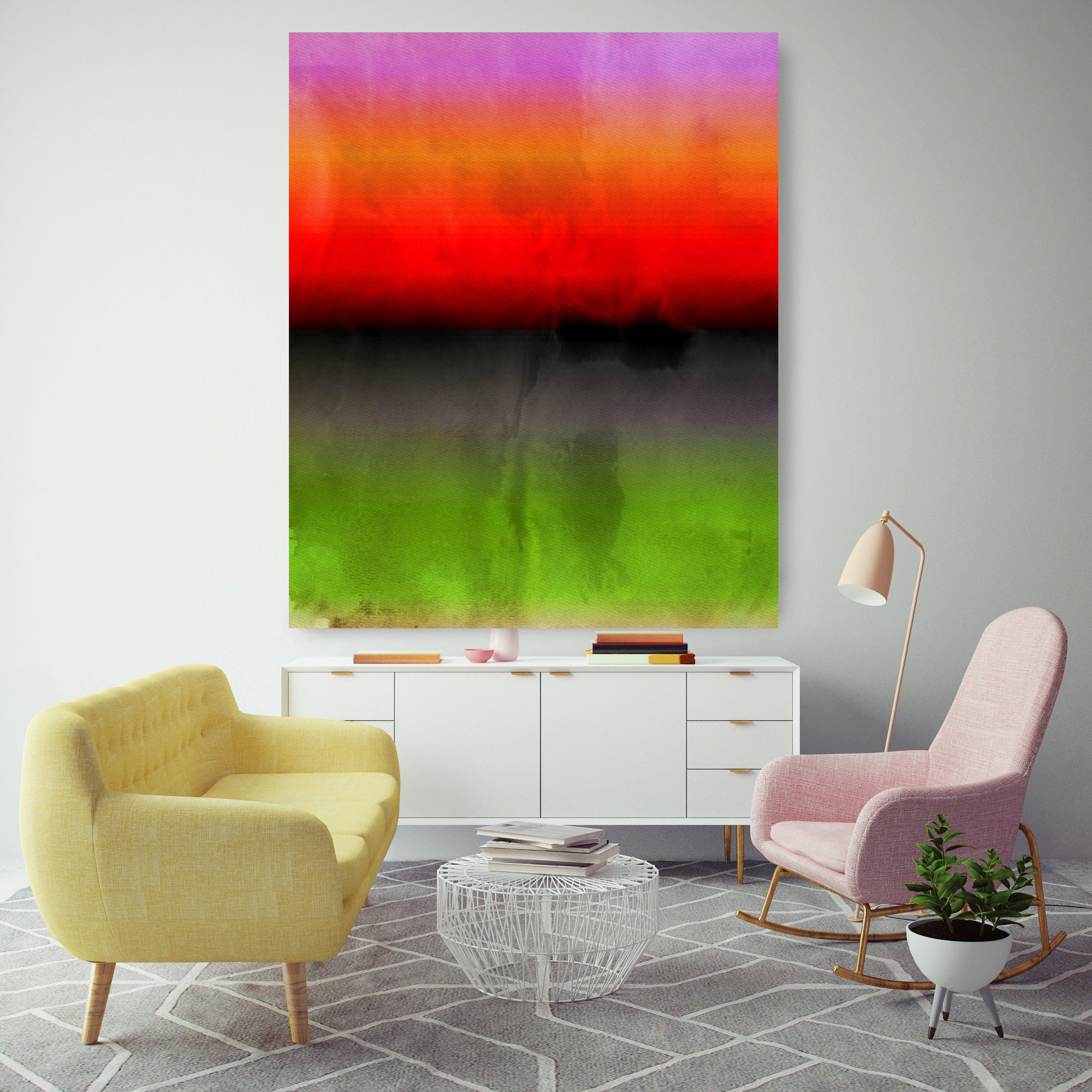 Abstract Minimalist Rothko Inspired 1-53. Abstract Painting Giclee of ...