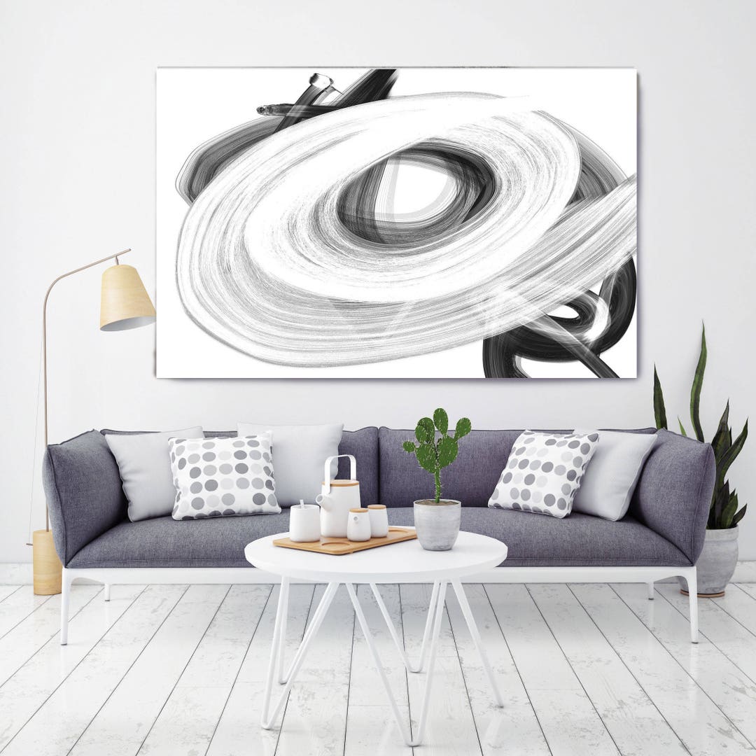 Opening. Abstract Black and White Contemporary Black and - Etsy