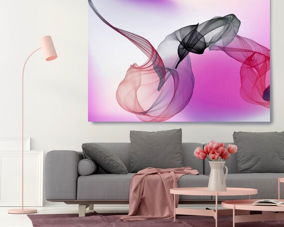 Extra Large Wall Art Pink Abstract Wall Art Contemporary Art Large Abstract Canvas Print, Modern Abstract, New Media Gradient 29, Minimalist