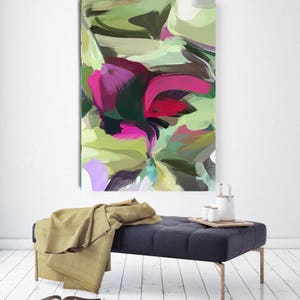 Evening Serenity II. Abstract Paintings Art, Wall Decor Extra Large Abstract Colorful Contemporary Canvas Art Print up to 72&quot; by Irena Orlov